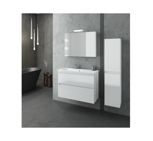 LUXUS 100 BASE UNIT SHINY WHITE LACQUERED FINISH  Bathroom Furniture