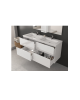 LUXUS 120 BASE UNIT SHINY WHITE LACQUERED FINISH  Bathroom Furniture