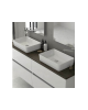 LUXUS 160 BASE UNIT SHINY WHITE LACQUERED FINISH  Bathroom Furniture