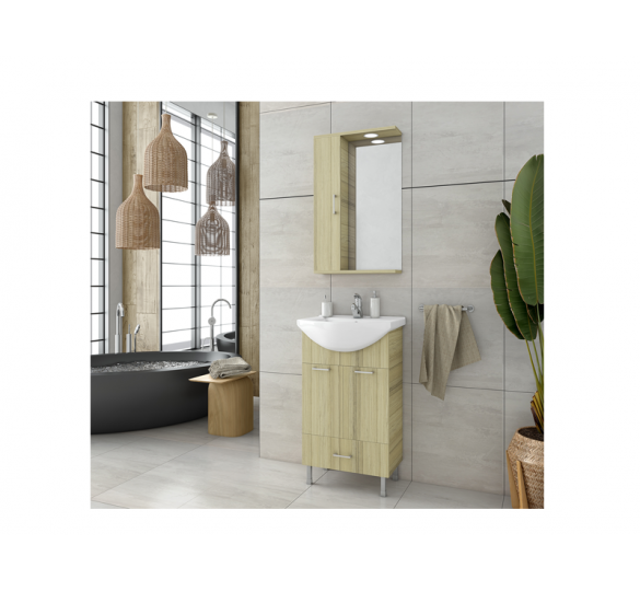 RITMO 75 BASE UNIT LAMINATE NATURAL OAK Bathroom Furniture