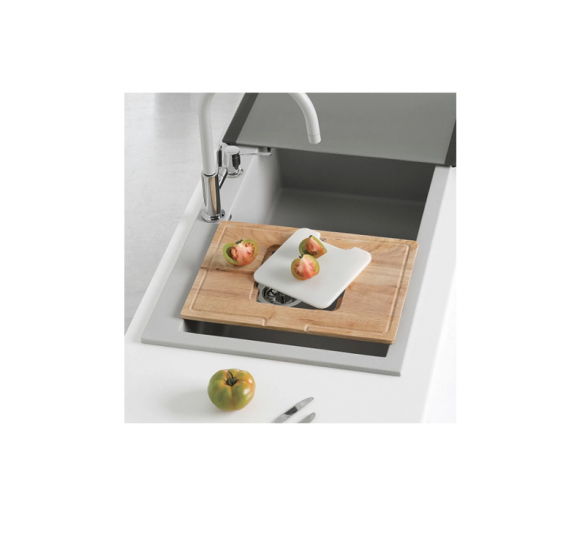ELLECI WOODEN CUTTING BOARD 178mm X 178mm sink - kitchen accessories