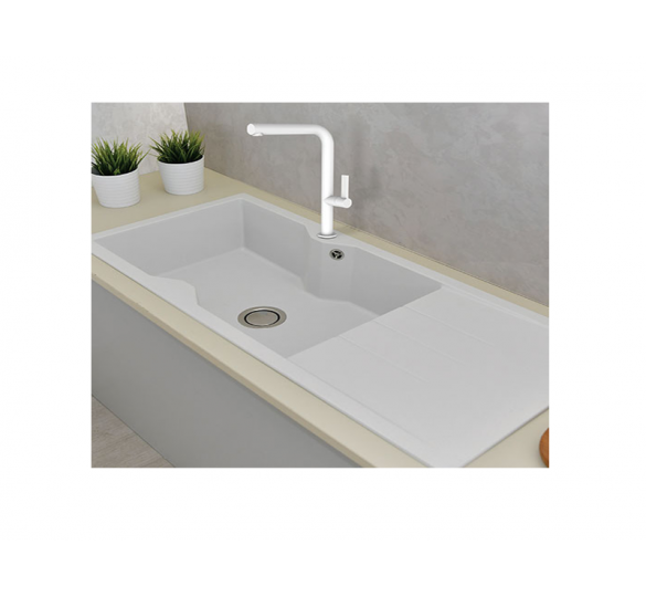 QUADRA Q-16 GRANITE SINK WHITE  116 x 50 x 20 cm granite sinks