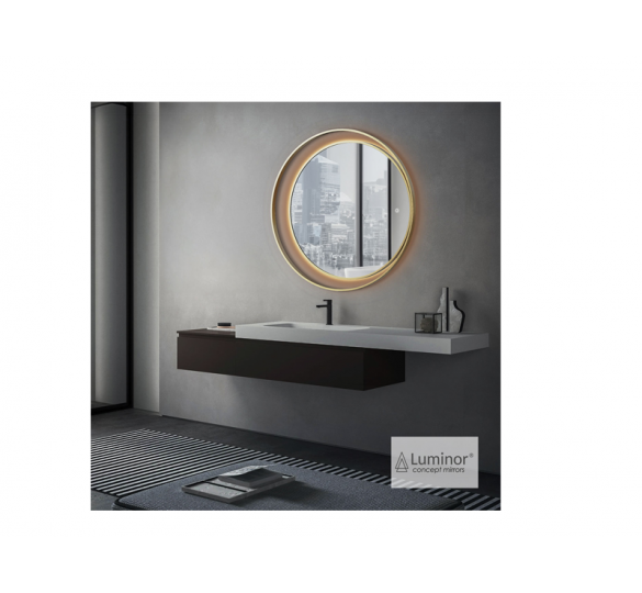 ECLIPSE 82 MIRROR WITH BLACK FRAME AND LED Ø82/70 CM MIRRORS