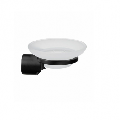 LAMDA soap dish holder frosted glass wall mounted