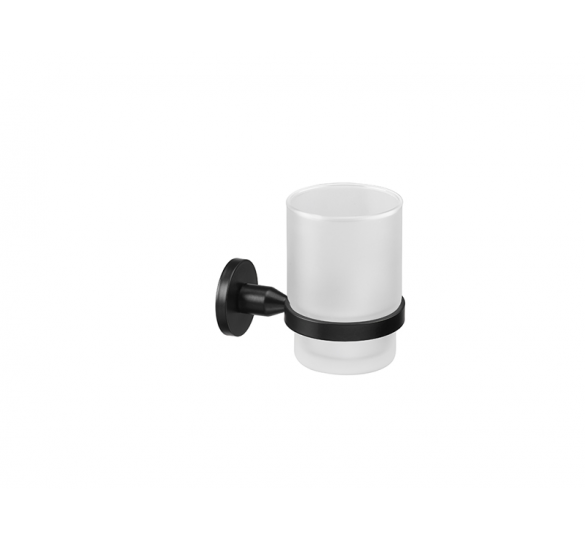 OMICRON tumbler holder frosted holder wall mounted Omicron Black
