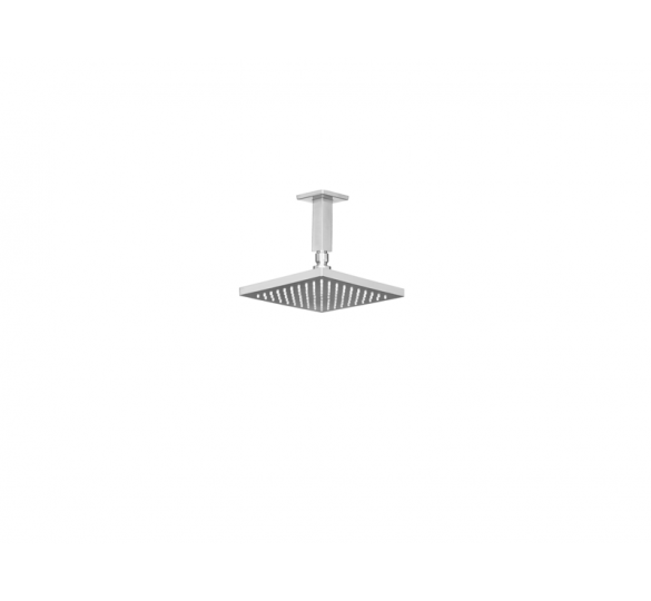 Recliner ABS head 20 X 20 cm with a ceiling arm 10cm INOX E044077-R50812-110 MOUNTED ON THE WALL
