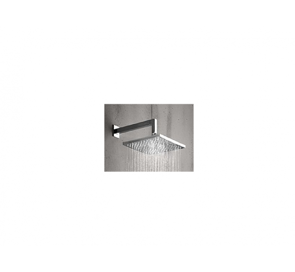 Recliner ABS head 30 X 30 X 1,3 cm with wall arm 35 cm chrome MOUNTED ON THE WALL