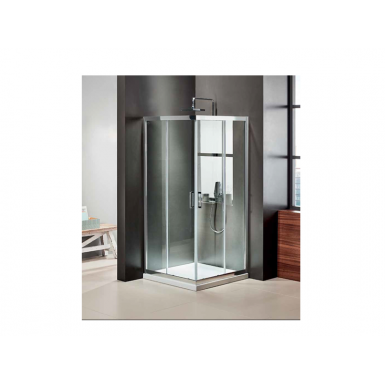 AXIS CLEAN GLASS CABIN 2 FIXED + 2 SLIDING SHEETS 80x80