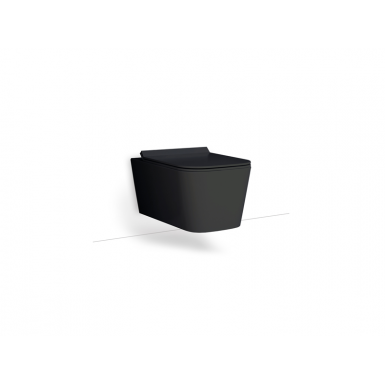 ENZO wall basin rimless black matt  55.5cm
