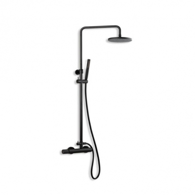 ELETTA TECNO shower with faucet column 2 outputs Black matt 167065-400