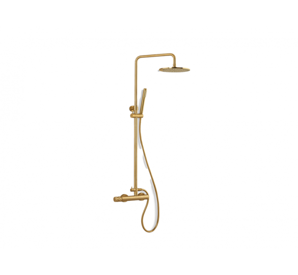ELETTA CHESTER shower with faucet column 2 outputs Gold Brushed SHOWER COLUMNS