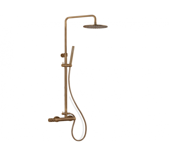 ELETTA CHESTER shower with faucet column 2 outputs Bronze Brushed SHOWER COLUMNS