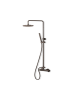 SLIM BLACK BRUSHED faucer showerhead  SHOWER COLUMNS