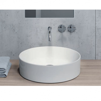 KUBE-X SLIM washbasin white Ø45 cm