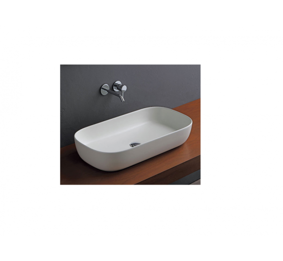 GLAM  washbasin white matt 76 * 39 * 11 cm WASHBASINS