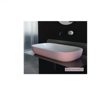 GLAM TABLE WASHER ANTIQUE PINK 56X39X11CM