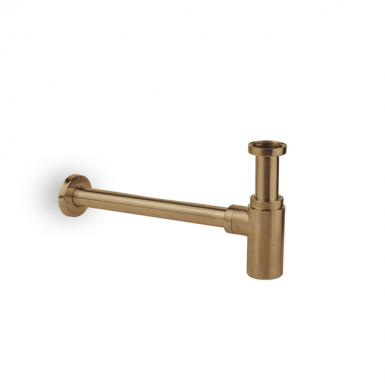Siphon with removable cleaning cap bronze brushed