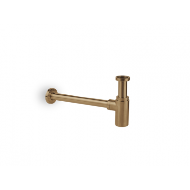 Siphon with removable cleaning cap bronze brushed