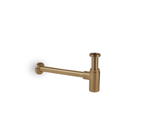Siphon with removable cleaning cap bronze brushed valves-pipettes geberit