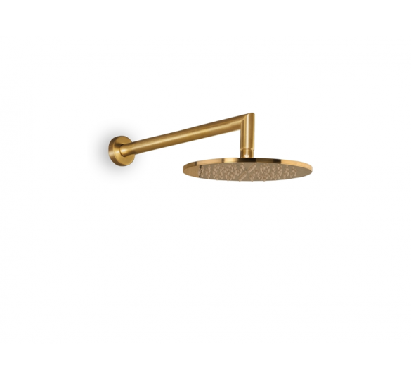  Recycled ABS Ø20cm head with 35cm wall arm Gold Brushed MOUNTED ON THE WALL