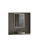 TOSCA 100 MIRROR WITH BLACK ALUMINUM LED FRAME 100X70CM MIRRORS