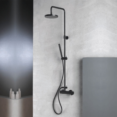 SLIM BLACK MATT faucer showerhead 500065-400