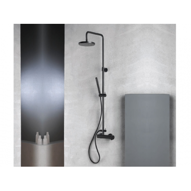 SLIM BLACK MATT faucer showerhead 500065-400