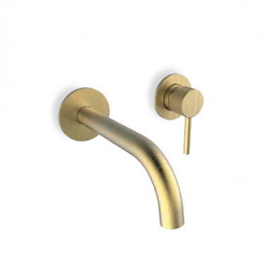 INDUSTRIAL BRUSHED GOLD wall washbasin faucet