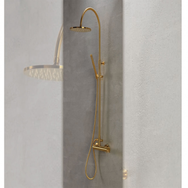 INDUSTRIAL BRUSHED GOLD faucer showerhead 