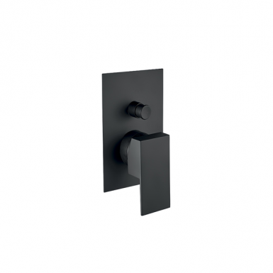 KUBE BUILT IN SHOWER MIXER WITH 2 OUTLET BLACK MAT 100NN7517 FIORE