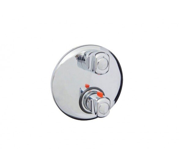 THERMOTY BUILT IN SHOWER MIXER WITH DIVERTER 36 FIORE MOUNTED ON THE WALL