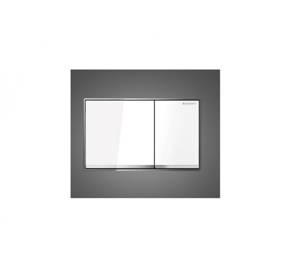 plate ''omega60'' 115.081.SI.1 white glass geberit  flush plates geberit Sanitary Ware - AGGELOPOULOS SANITARY WARE S.A.