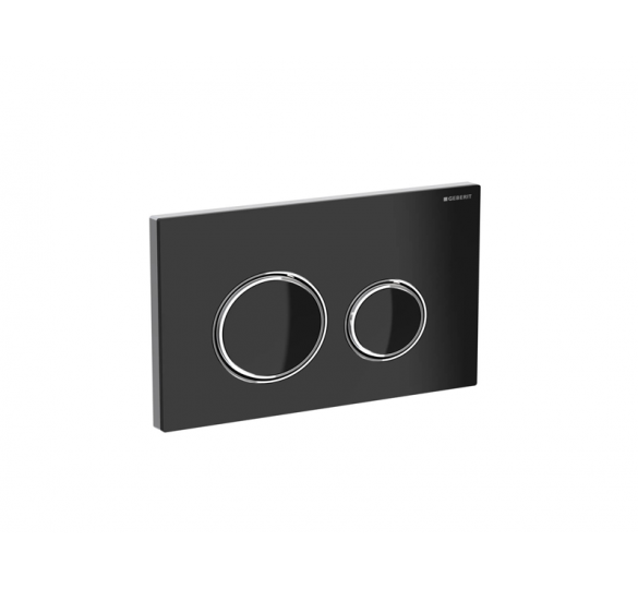 sigma plate 21 115.884.SI.1 black glass / glossy chrome geberit flush plates geberit Sanitary Ware - AGGELOPOULOS SANITARY WARE S.A.