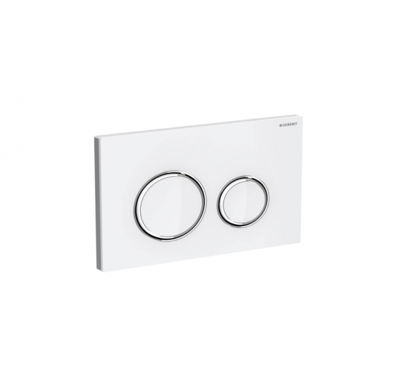 sigma plate 21 115.884.SI.1 white glass / glossy chrome geberit flush plates geberit Sanitary Ware - AGGELOPOULOS SANITARY WARE S.A.