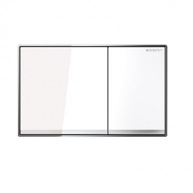 plate ''sigma60'' 115.640.SI.1 white glass geberit 