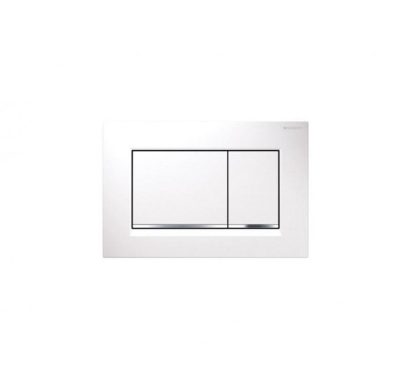 geberit plate ''sigma30'' 115.883.KJ.1 white / glossy chrome / white flush plates geberit Sanitary Ware - AGGELOPOULOS SANITARY WARE S.A.