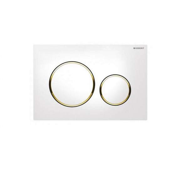 sigma plate 20 115.882.KK.1 white / gold / white geberit flush plates geberit Sanitary Ware - AGGELOPOULOS SANITARY WARE S.A.