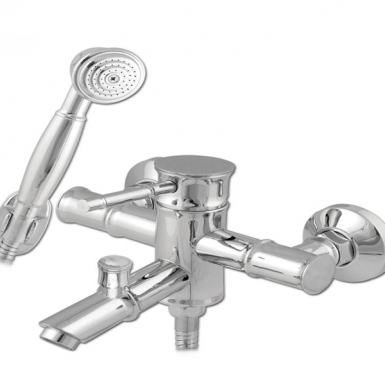 BABOO FAUCET OF BATH WITH SPIRAL TELEPHONE AND SUPPORT