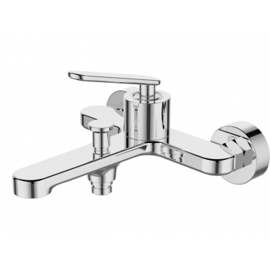 LEVEL FAUCET OF BATH WITH SPIRAL TELEPHONE AND SUPPORT