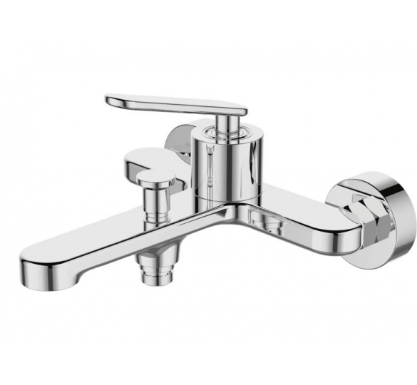 LEVEL FAUCET OF BATH WITH SPIRAL TELEPHONE AND SUPPORT BATHROOM