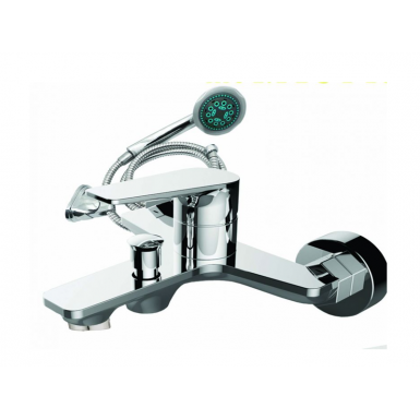 KOMSI FAUCET OF BATH WITH SPIRAL TELEPHONE AND SUPPORT