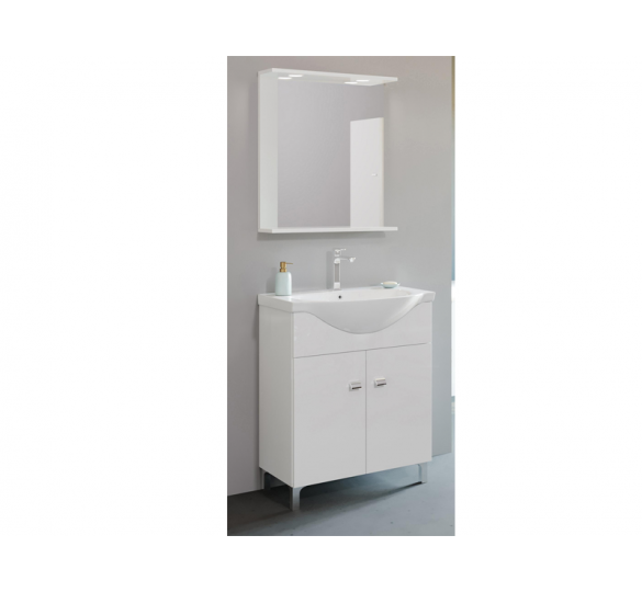 SMART GLOSSY WHITE FULL BATHROOM FURNITURE 65X48CM Bathroom Furniture