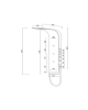ASTREA WHITE MATT 4-expense Back Column SHOWER COLUMN - HYDROMASSAGE
