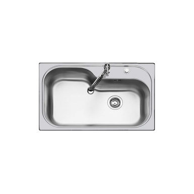 TORNADO sink 79 x 50 x 21.5 cm inlaid  cm smooth inox 18/10