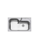 TORNADO sink 79 x 50 x 21.5 cm inlaid  cm smooth inox 18/10 STAINLESS SINK