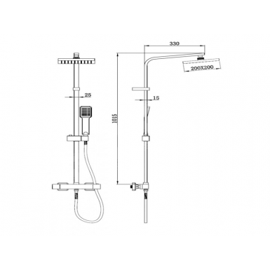 CF033T stable thermostatic shower faucet