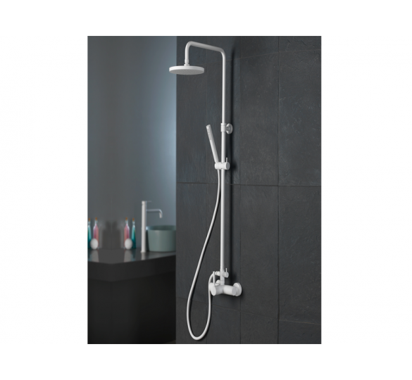 NEW TECH WHITE MATT faucer showerhead 12065-300 SHOWER COLUMNS