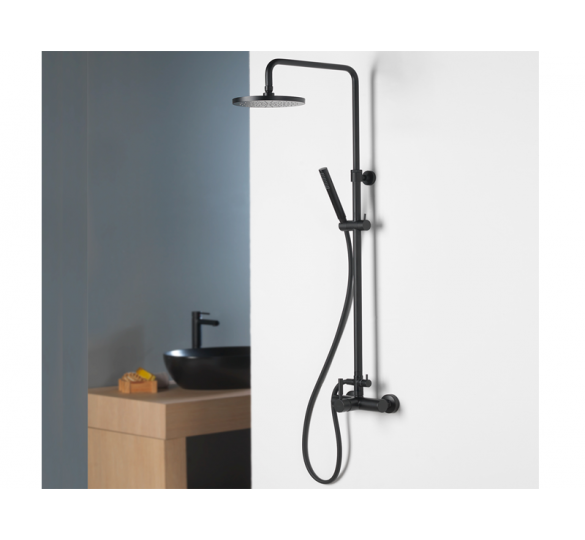 NEW TECK BLACK MATT faucer showerhead 12065-400 SHOWER COLUMNS