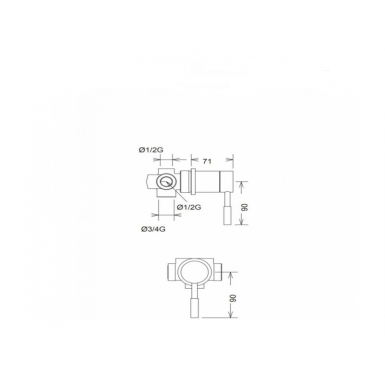 NEW TECK 3-way inlet deflector white matt 12151N-300