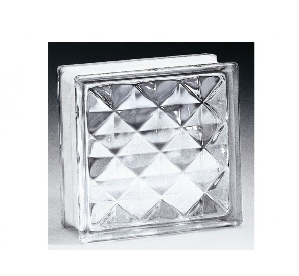 glass brick Diamond colorless 19 x 19 x 8 colorless